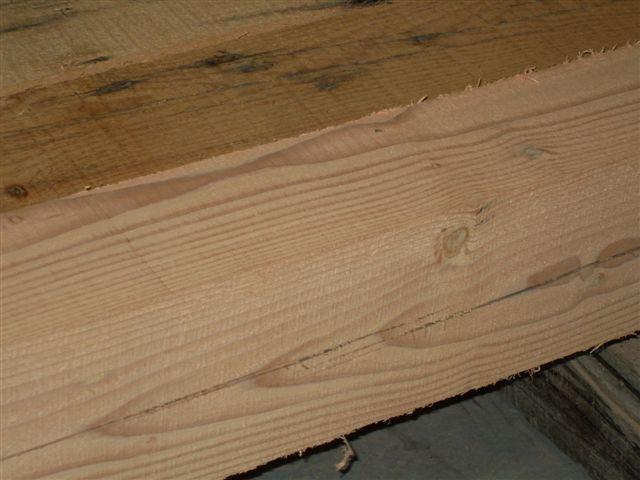 B-S timbers showing one DF timber